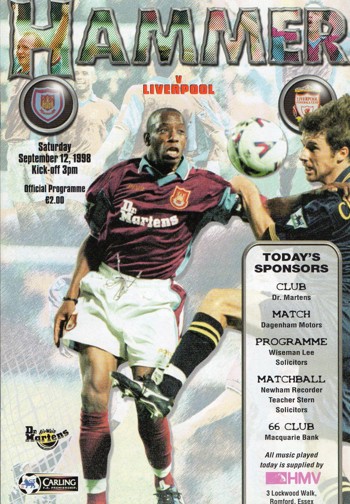 Match programme